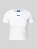 Hugo Blue Kort T-shirt met labeldetail Wit