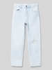 Mango Mom Fit Jeans im  aus reiner Baumwolle Hellblau