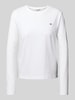 Gant Longsleeve mit Label-Stitching Weiss