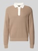 GANT Regular Fit Pullover aus Baumwoll-Woll-Mix Taupe