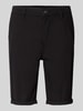 MAC Regular Fit Chino-Shorts mit Gürtelschlaufen Black