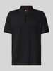 Tommy Jeans Regular Fit Poloshirt mit Waffelstruktur Black