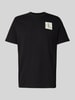 Calvin Klein Jeans Regular fit T-shirt van puur katoen met logoprint Zwart