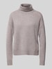 Christian Berg Woman Strickpullover mit Rollkragen Taupe Melange