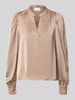 Neo Noir blouse met lange mouwen met stretch model 'Rosslyn' Lichtbruin
