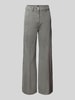 Stefanel Wide Leg Jeans mit Eingrifftaschen Hellgrau