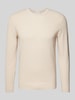 Profuomo Gebreide pullover met ronde hals Offwhite