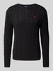 Polo Ralph Lauren Strickpullover mit Zopfmuster BLACK