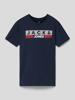 Jack & Jones T-Shirt mit Label-Print Marineblau