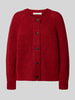 Selected Femme Regular fit gebreid jack van wolmix met alpaca, model 'LULU' Rood