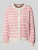 ICHI Strickjacke mit Knopfleiste Modell 'BRIELLE' Pink