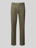 Tom Tailor Relaxed Fit Chino aus Leinen-Baumwoll-Mix Oliv