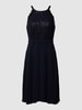 Jake*s Cocktail Cocktailkleid mit Plisseefalten Marineblau meliert