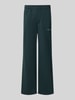PEGADOR Loose fit sweatpants van katoenmix met labeldetail Donkergroen