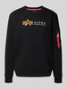Alpha Industries Sweatshirt mit Label-Print Black