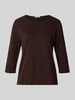 s.Oliver RED LABEL regular fit 3/4-shirt van puur katoen Donkerbruin
