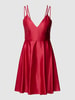 Jake*s Cocktail Cocktailkleid mit V-Ausschnitt Dunkelrot meliert