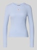 Calvin Klein Jeans Shirt met lange mouwen met labeldetail Lichtblauw