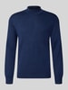 Christian Berg Men Regular Fit Turtleneck aus Woll-Mix Dunkelblau Melange