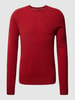 MCNEAL Strickpullover aus Lammwolle Kirschrot meliert