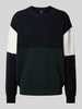 ARMANI EXCHANGE Oversized Strickpullover mit geripptem Stehkragen Marine