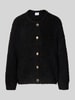 VILLA SOPHIE Loose fit gebreid jack met wol Zwart