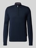 HECHTER PARIS Gebreide pullover met opstaande kraag Marineblauw