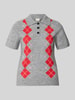 ICHI Slim Fit Poloshirt mit Woll-Anteil Modell 'Dasila' Hellgrau