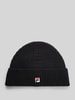 FILA Czapka beanie z wyhaftowanym logo model ‘BIELLA’ Czarny