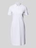 Christian Berg Woman Knielanges Polokleid mit Strukturmuster Weiss