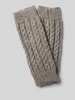 camano Stulpen mit Zopfmuster Modell 'COSY CABLE STITCH LEGWARM' Hellgrau