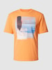 Tom Tailor T-shirt met motief- en labelprint Oranje