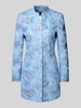 WHITE LABEL Lange blazer met opstaande kraag Lichtblauw