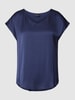 More & More Blouseshirt met V-hals Marineblauw