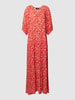 Soaked in Luxury Maxi-jurk met serafinohals, model 'Zaya' Rood