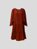 See by Chloé Knielanges Kleid aus Viskose-Seide-Mix Bordeaux Rot