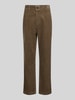 Calvin Klein Jeans Straight leg corduroy broek met achterzakken, model 'CORDUROY' Donkerbruin