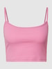 REVIEW Crop Top in Ripp-Optik Pink