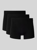 Bread & Boxers Trunks mit elastischem Bund im 3er-Pack Black