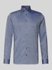 OLYMP No. Six Super slim fit zakelijk overhemd met kentkraag Marineblauw