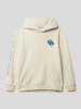 Quiksilver Hoodie met labelprint, model 'Flow' Ecru
