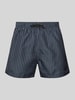 Emporio Armani Relaxed Fit Badeshorts mit Logo-Stitching Dunkelgrau