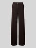 Stehmann Wide Leg Hose mit Eingrifftaschen Modell 'Hillda' Dunkelbraun