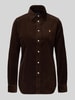 Polo Ralph Lauren Overhemdblouse met labelstitching Chocoladebruin