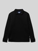 Jack & Jones Sweatshirt met platte kraag, model 'BRADLEY' Zwart