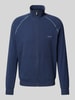 BOSS Regular Fit Sweatjacke aus Baumwoll-Mix Dunkelblau