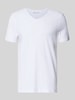 MCNEAL T-Shirt mit V-Ausschnitt und Rollsaum Weiss
