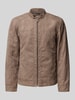 Only & Sons Regular fit jack in leerlook, model 'MIKE' Lichtbruin