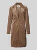 Only Regular Fit Cordmantel mit Reverskragen Modell 'ASTRID' Taupe