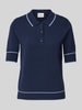 P&C* curated by Veronika Heilbrunner Gebreide polo met contrastdetail Donkerblauw